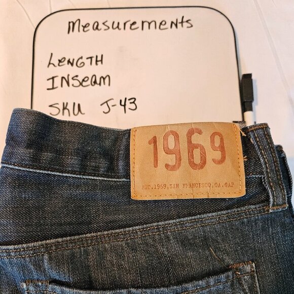 1969 Gap Jeans Men’s Blue Low Rise Straight Fit Sz 34/34 - Picture 9 of 9